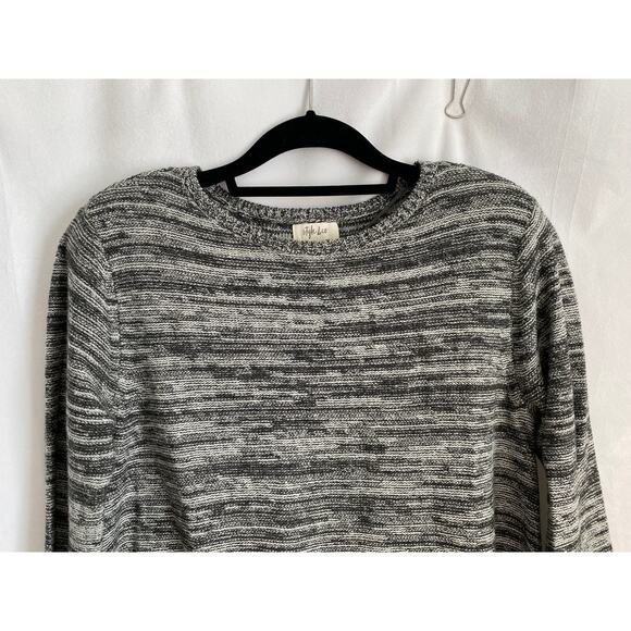 Style & Co Gray Marled Knit Bell Sleeves Sweater Petite XL - Picture 3 of 8